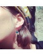 Boucles d'oreilles 'Bleu Lagon'
