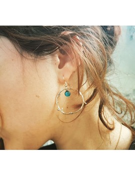 Boucles d'oreilles 'Bleu Azur'